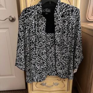 Alex Evenings Monochrome Patterned Cami & Jacket